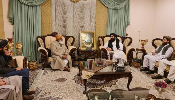 Maulana Fazal Ur Rehman meeting with Afghan Foreign minister 19-Dec-2021